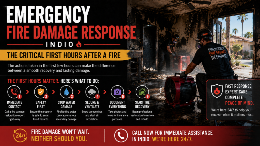 Emergency Fire Damage Response Indio The Critical First Hours After a Fire